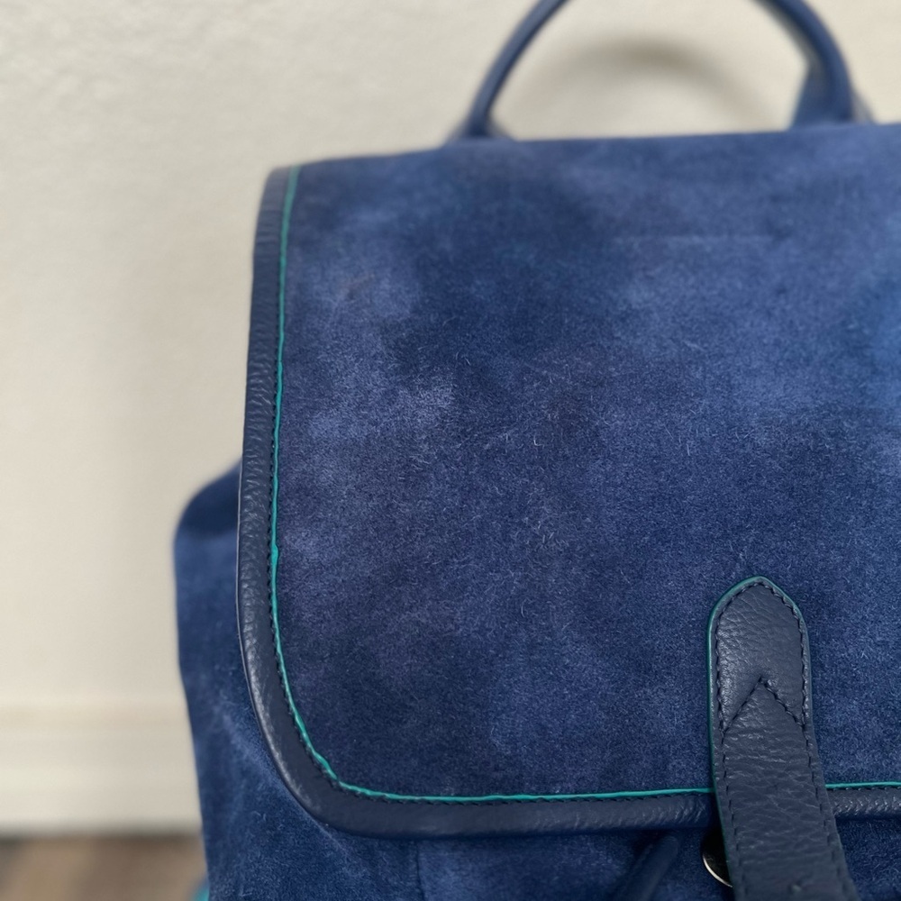 Robert Graham Suede Blue Rucksack - Picture 3 of 13